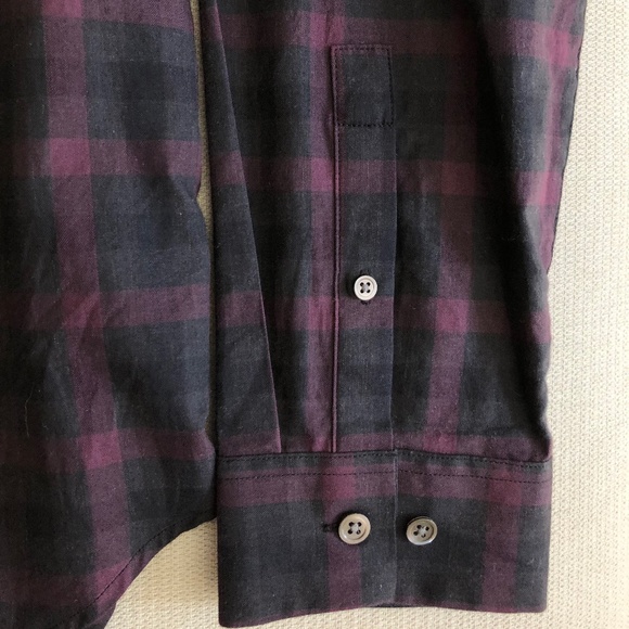 Theory Deep Red/Black Check Shirt XXL - Picture 5 of 10